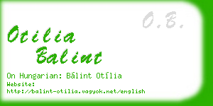 otilia balint business card